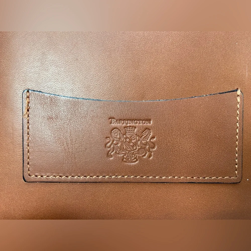Brown Leather Executive Portfolio Note‎ Pad Holder Barrington NEW 12” x 9.5”